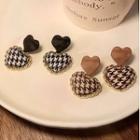 Houndstooth Alloy Dangle Earring