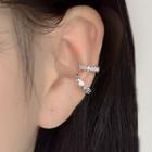 Rhinestone Ear Cuff Set Set Of 2 - Silver - One Size