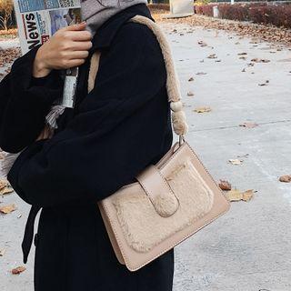 Fluffy Panel Crossbody Bag