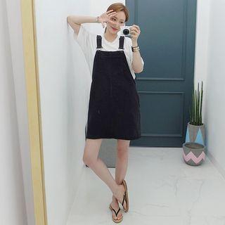 Pocket-detail Denim / Cotton Jumper Dress