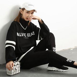Loose-fit Printed Pullover Black - One Size