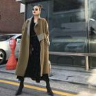 Color Block Double-breasted Coat