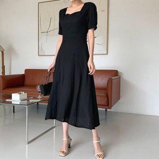Sweetheart Neck Tie-back Dress