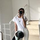 Paris Letter Short-sleeve T-shirt