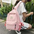 Bow Accent Applique Lightweight Backpack