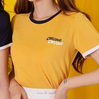 Chuing Chuing Printed Ringer T-shirt