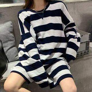 Striped Sweatshirt Striped Sweatshirt - Black & White - One Size