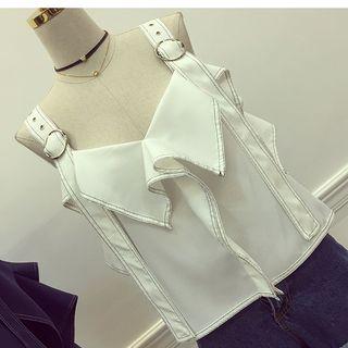 Ruffle Open Shoulder Top