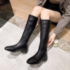 Low-heel Zip Knee-high Boots