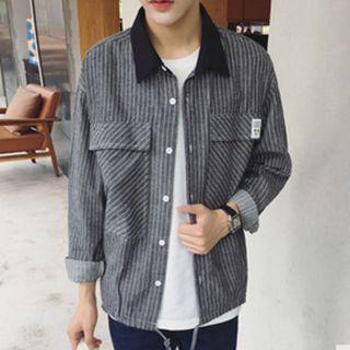 Pinstripe Collared Jacket