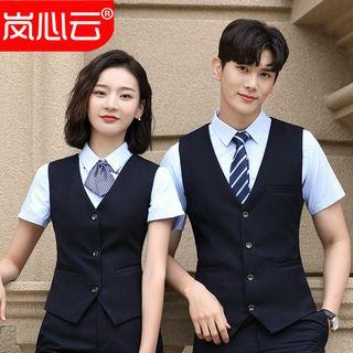 Couple Matching Button Vest / Dress Pants / Pencil Skirt / Set