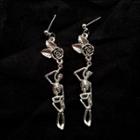 Rose Skeleton Alloy Dangle Earring