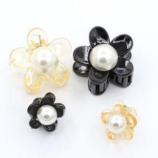 Faux Pearl Flower Hair Claw