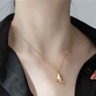 Faux Crystal Pendant Alloy Necklace Necklace - Does Not Fade - Gold - One Size