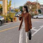 High-neck Drawstring-waist Field Jacket