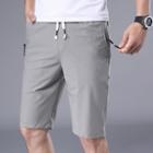 Straight Leg Zip Pocket Shorts