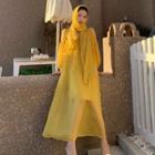 Lantern-sleeve Maxi Sundress / Headscarf