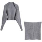 Plain Knit Shawl / Knit Tube Top