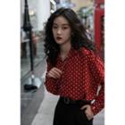 Dotted Buttoned Blouse