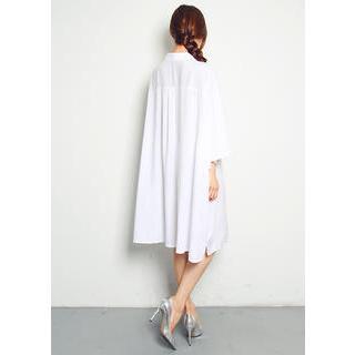 Drop-shoulder Long Shirt