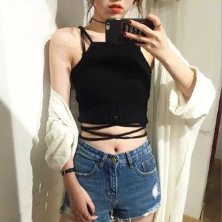 Plain Slim-fit Camisole Top