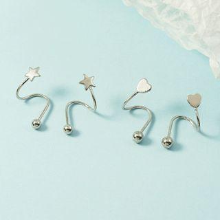 Star / Heart Swirl Alloy Earring