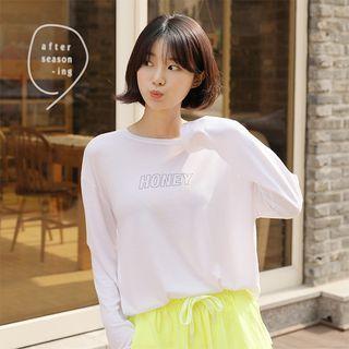 Honey Letter M Lange T-shirt