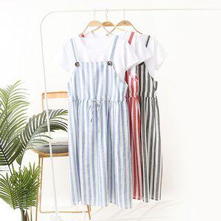 Set: Sleeveless Dress + Short-sleeve Top