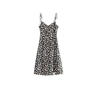 Spaghetti Strap Floral Print A-lien Dress