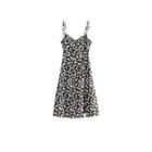 Spaghetti Strap Floral Print A-lien Dress