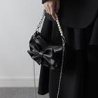 Bow Mini Faux Leather Crossbody Bag