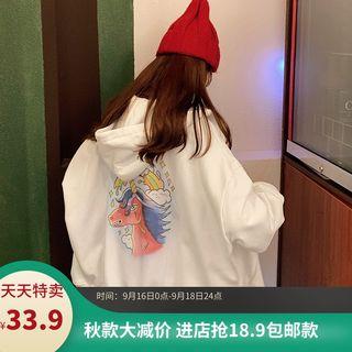 Unicorn-print Zip Hoodie