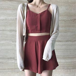 Light Jacket / Set: Camisole Top + A-line Skirt