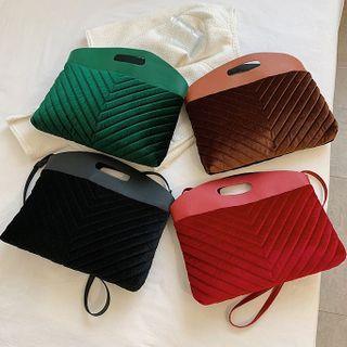 Plain Chenille Crossbody Bag