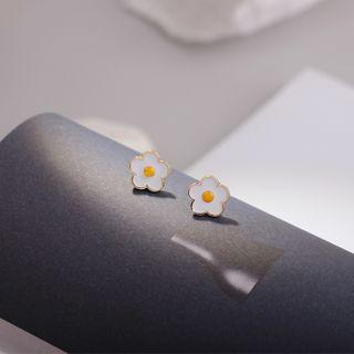 Floral Ear Stud 54 - 1 Pair - Gold - One Size
