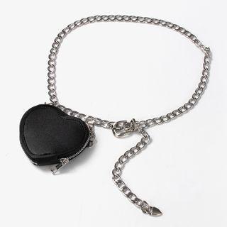 Chain Belt With Pouch Silver - One Size