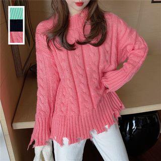 Frayed Loose-fit Sweater