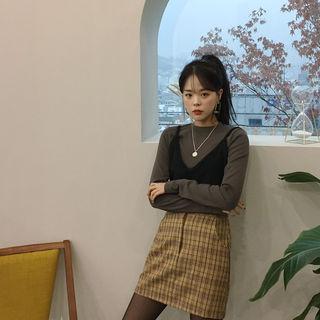 Spaghetti-strap Brushed-fleece Top