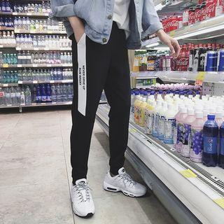 Print Panel Jogger Pants