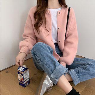 Round Neck Pocket Cardigan