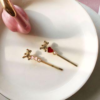 Bear Faux Pearl Hair Pin