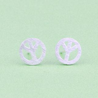 Peace Sign Stud Earring