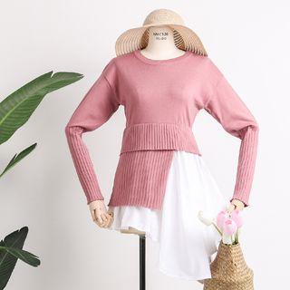 Mock Two-piece Asymmetric Mini Dress