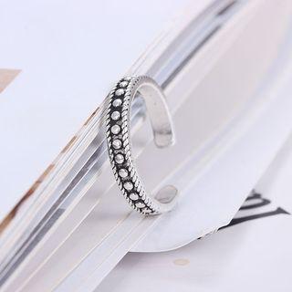 Beaded Open Ring Silver - One Size