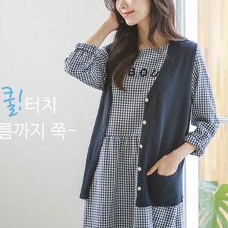 Pocket-side Knit Vest