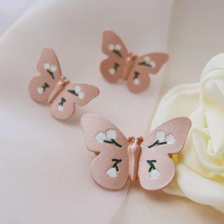 Butterfly Sterling Silver Ear Stud / Pin