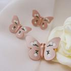 Butterfly Sterling Silver Ear Stud / Pin