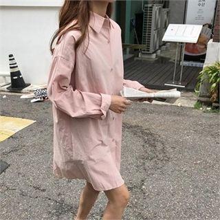 Drop-shoulder Shirtdress