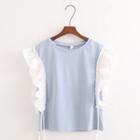 Frill Trim Sleeveless T-shirt