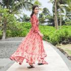 Bell-sleeve Floral Sundress